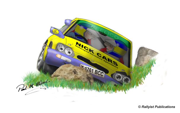 Rallyist-Art Cartoon Escort Rally Car